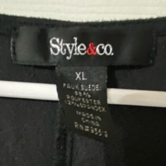 STYLE & CO. Women’s soft Faux suede studded  Black top Size XL.NWOT - Picture 4 of 9